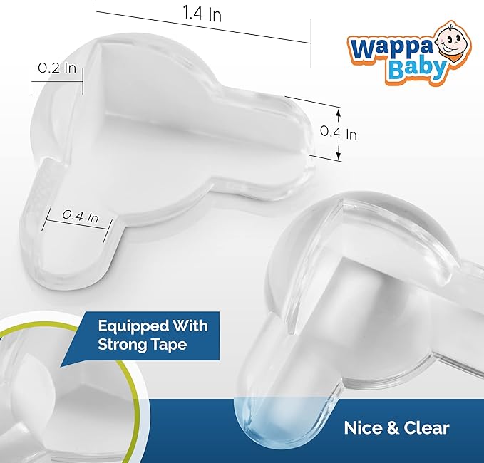 Corner Protectors for Baby (12 Pack) - Patented - New & Improved Edge Protector for Baby – Transparent Corner Protectors - Baby Safety Products to Baby Proof Corners and Edges