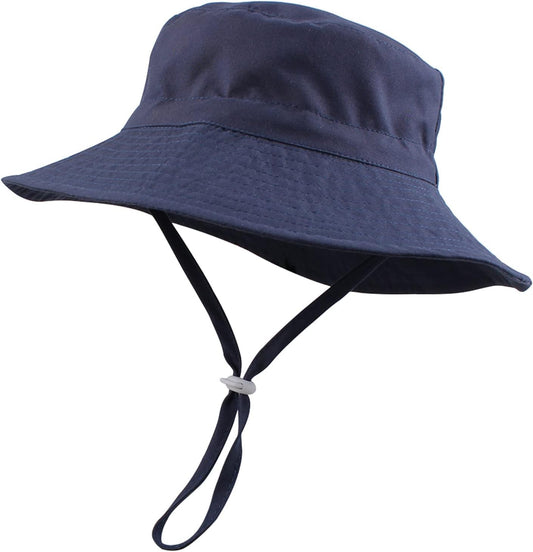 Peecabe Summer Baby Sun Hat for Boys Girls UPF 50+ Wide Brim Toddle Bucket Hat Adjustable Baby Beach Cap 0-8 Years
