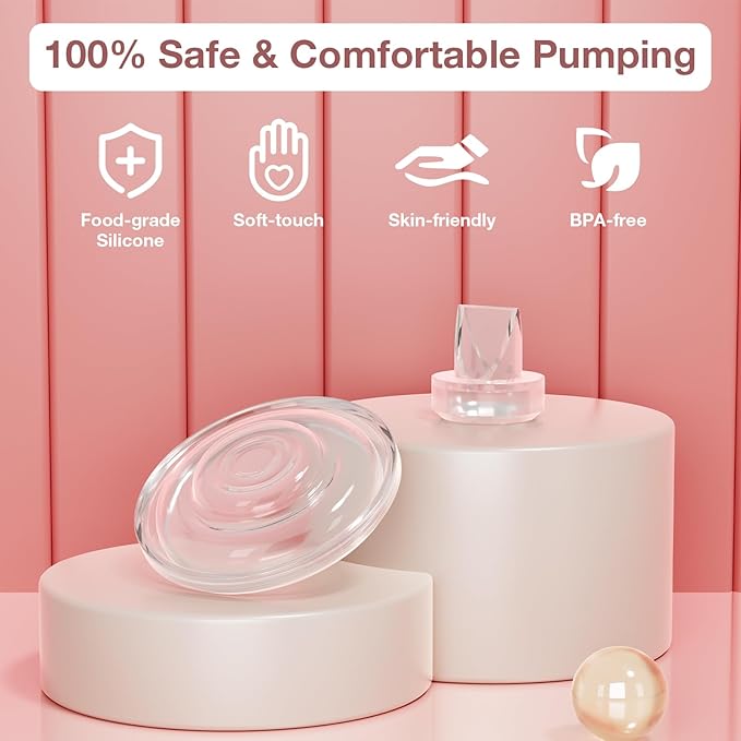14Pack Breast Pump Parts Compatible with momcozy S9 Pro/S12 Pro/S9/S12 Wearable Breastpump, 10Pack Duckbill Valve & 4Pack Silicone Diaphragm Breast Pump Replacement Parts Breastfeeding Essentials Kit
