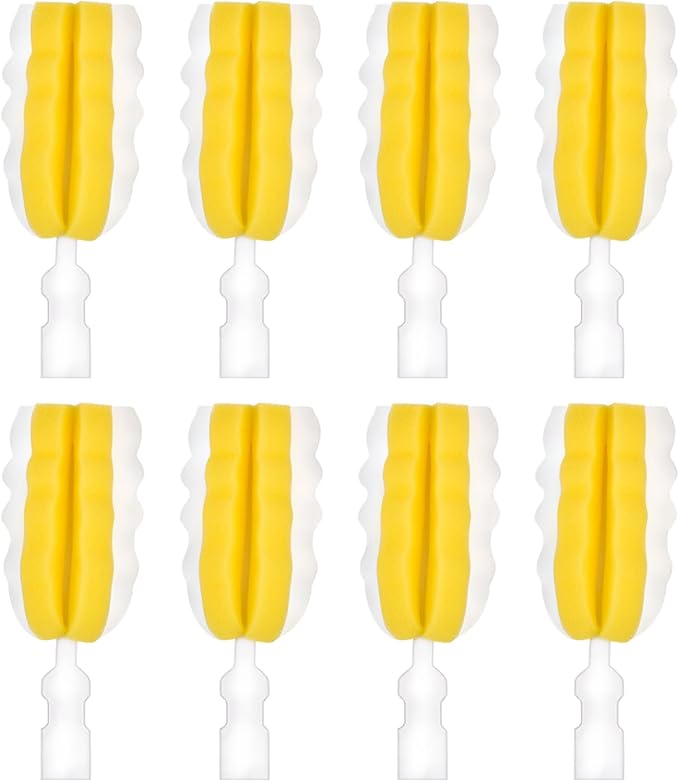 8PCS Bottle Brush Replacement Sponge Heads Environmental Protection Cup Cleaner Brush Sponge Replacement Heads Suitable for INVODA Sponge Bottle Brushes (8 Brush Heads)