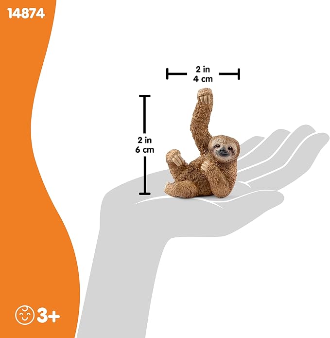 Schleich Wild Life, Wild Animal Jungle Toys for Boys and Girls Ages 3 and above, Sloth Toy Figurine