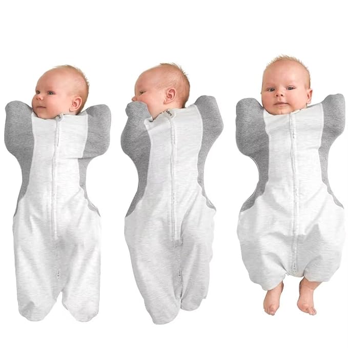 KIDIRA Swaddle for Newborns, Baby Swaddles 1-3 Months 5-13lb, Arms Up Swaddle 1-3 Months Newborn with Moisture-Wicking Fabric, Promotes Healthy Hip Development, 2-Way Zipper & Foot Buttons, 1Pack