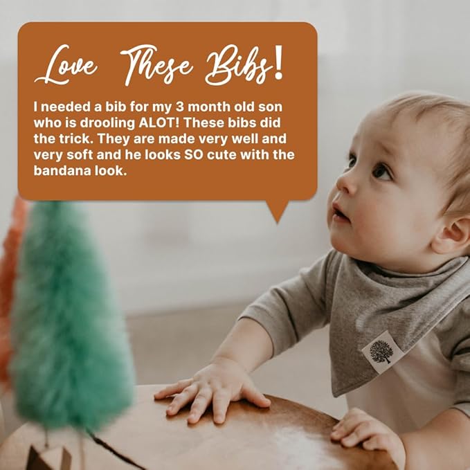 Parker Baby Bandana Drool Bibs 4 Pack Baby Bibs for Boys, Girls, Unisex