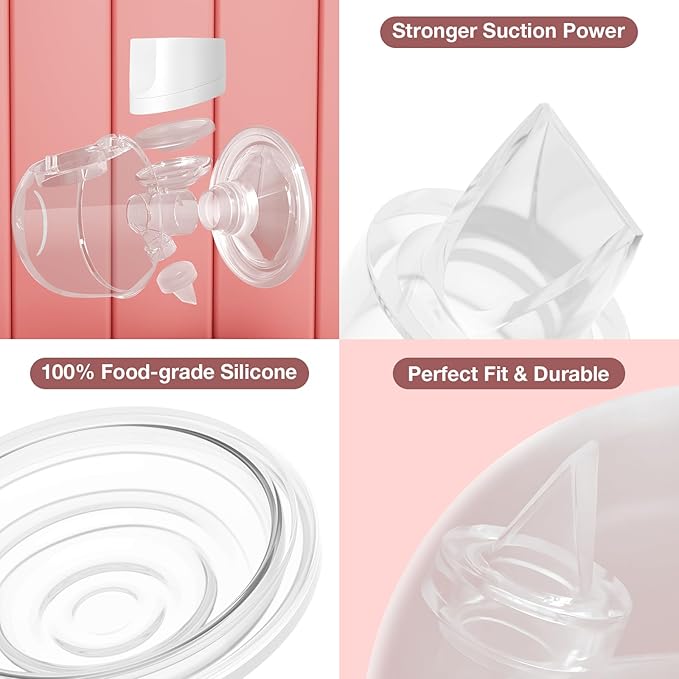 14Pack Breast Pump Parts Compatible with momcozy S9 Pro/S12 Pro/S9/S12 Wearable Breastpump, 10Pack Duckbill Valve & 4Pack Silicone Diaphragm Breast Pump Replacement Parts Breastfeeding Essentials Kit