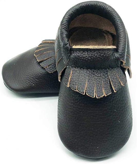 OWLOWLA Baby Moccasins Soft Sole Leather Baby Shoes Infant Toddler Pre-Walker Shoes Baby Boy Girl