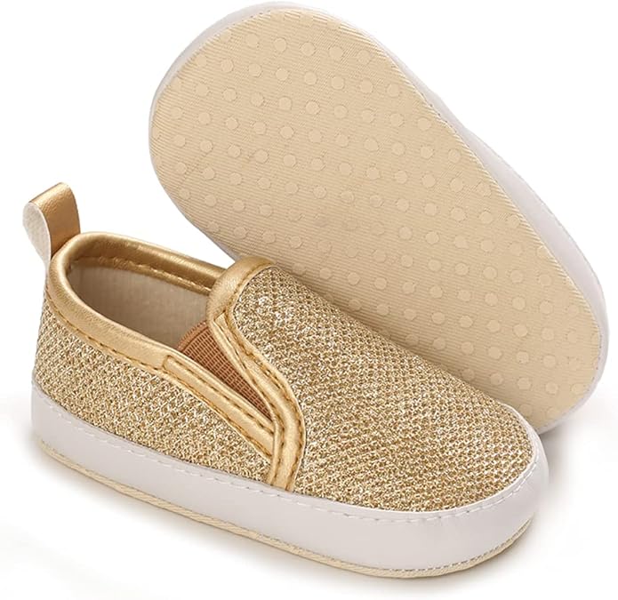 LONSOEN Baby Girls Boys Loafers Prewalker Dress Crib Shoes