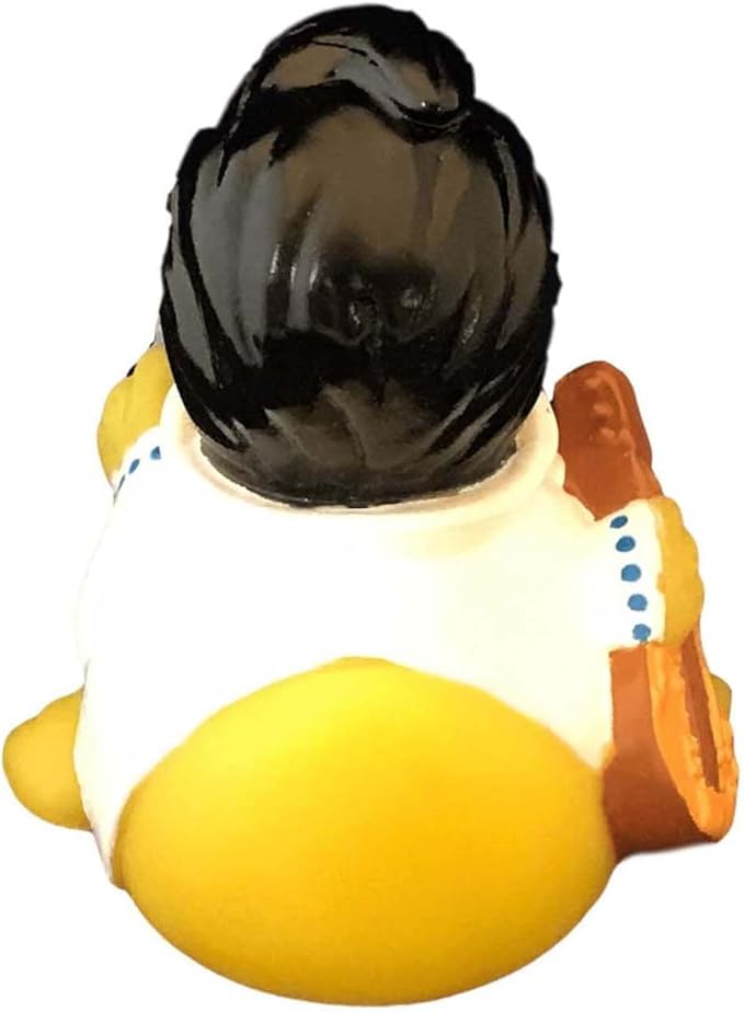 3" Rock n Roll Rubber Duck [Sealed Hole, No Mildew] - Baby Safe Bathtub Bathing Toy