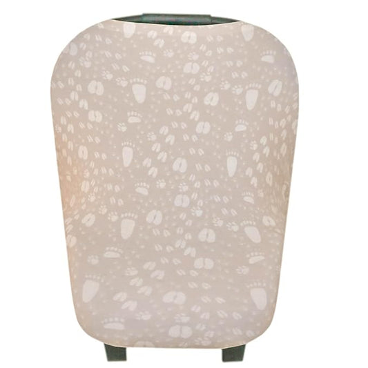 Copper Pearl Multi-Use Cover: Car Seat Covers, Nursing Cover, and Stroller Cover for Sun - Stretchy Fabric, All-Season Use, Stylish Designs, Easy Access for Moms - Tracker