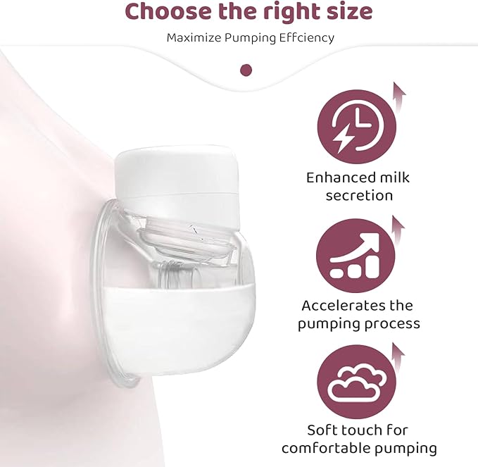 Flange Inserts 8PCS 21mm for 24mm Flange/Shield, Flange Sizing Kit Silicone Flange Insert, Breastfeeding Essentials Kit for New Moms