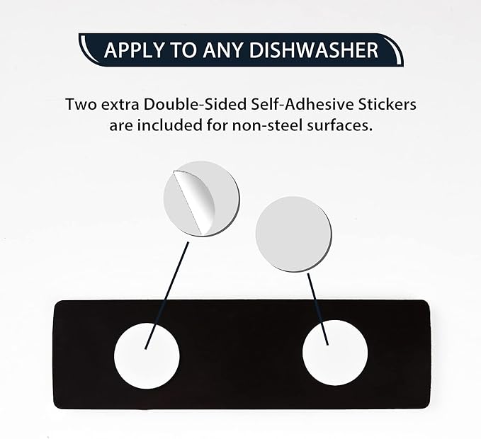 KitchenTour Clean Dirty Magnet for Dishwasher Upgrade Super Strong Magnet - Easy to Read Non-Scratch Magnetic Silver Indicator Sign with Clear, Bold & Colored Text, Pink