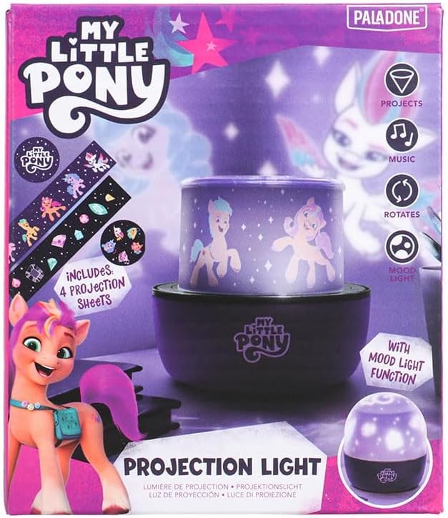 Paladone My Little Pony Projection Night Light, My Little Pony Scenes Decoration for Walls and Ceiling, Officially Licensed My Little Pony Toy for Girls