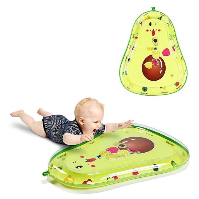 Baby Water mat, Infant Toys, Inflatable Play Mat Water Mat Baby Toys, Fun Early Development Activity Play Center for Newborn (33 x 26 inch)