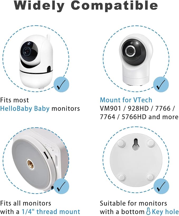 Baby Monitor Mount Floor Stand 67" Adjustable Height Compatible with Nanit Pro,Infant Optics DXR-8 Pro,HelloBaby,VTech,Motorola,or Other Cameras with 1/4 Thread