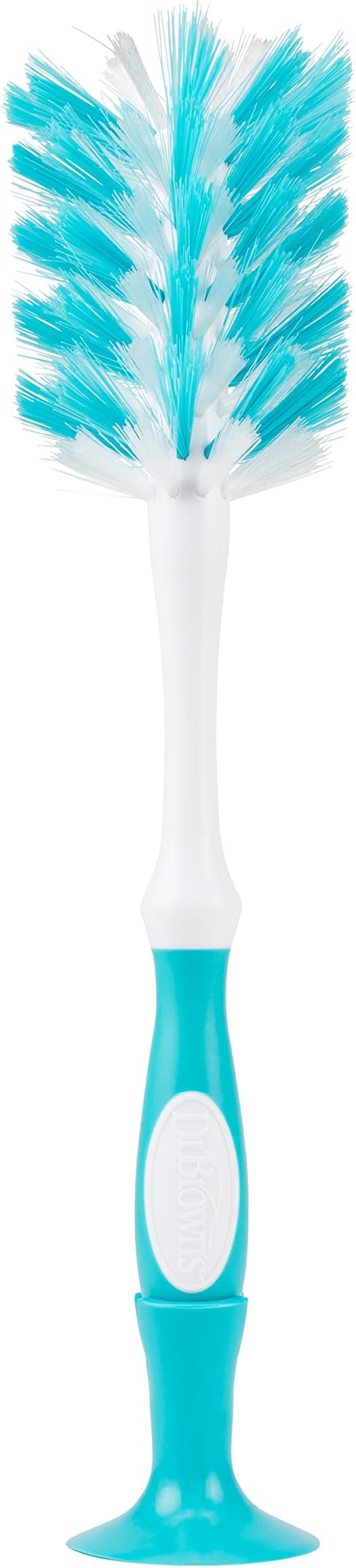 Dr. Brown's Deluxe Bottle Brush, Cleaning Brush for Baby Bottles, Nipples, and Sippy Cups with Suction Cup Stand & Bonus Brush, BPA Free (Pack of 12)