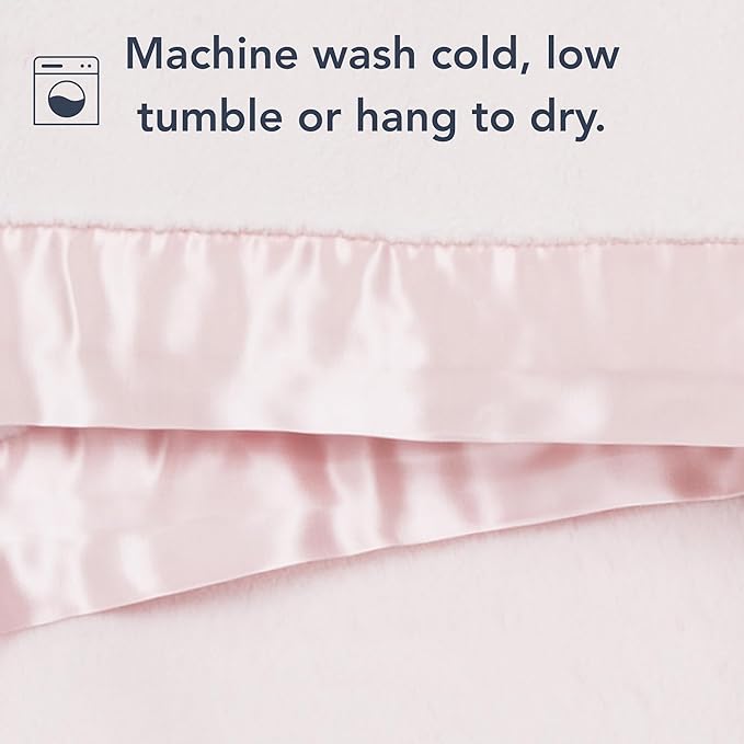 Little Giraffe Baby Blanket - Luxe Soft Blanket with Satin Trim - Baby Stroller Blanket - Newborn Baby Essentials & Baby Gifts - 29x35" - Pink