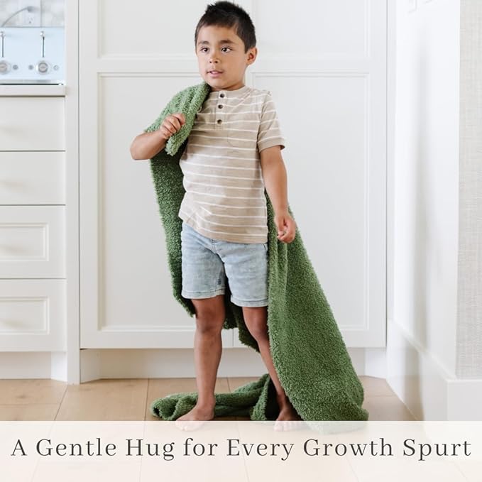 SARANONI Bamboni Luxury Baby Blanket | Cozy & Soft Plush Receiving Blankets | Perfect for Girls & Infant Baby Boy Blankets | Olive - 30” x 40"