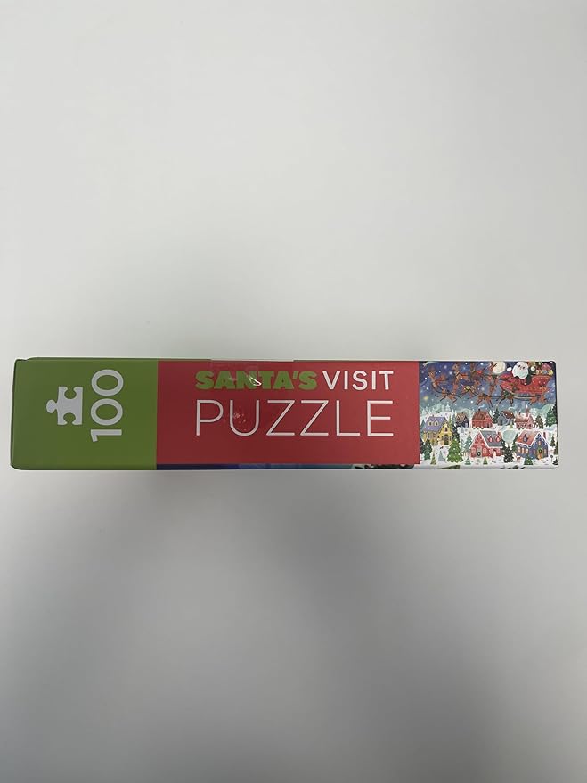 Crocodile Creek 100-Piece Jigsaw Floor Puzzle, Large 17" x 12" Completed Size, Designed for Kids Ages 5 Years and up, Santa's Visit