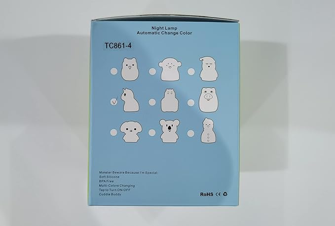 Night Light Kids, Safe Soft Silicone Bedside Lamp, Baby Nursery Lamp, 9 Colors with Remote Control, USB Rechargeable LED Multicolor Lamp for Children/Bedroom/Child Gift - Medium Unicorn