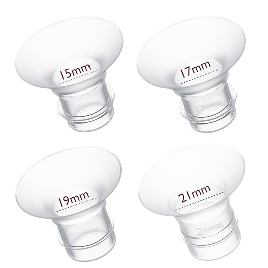Momcozy Flange Insert 15/17/19/21mm Compatible with 24mm Flange/Shield of Most Pumps, Insert for Breast Pump Replacement Accessories, 4PCS