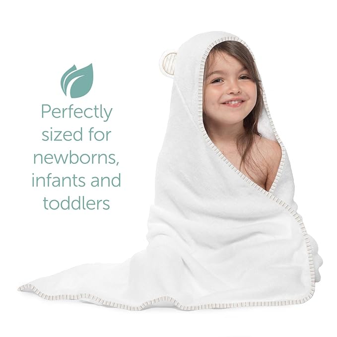 Hooded Baby Towels for Newborn - Super Soft Baby Bath Towels with Hood, Highly Absorbent Viscose Made from Bamboo Hooded Towel for Infant, Toddler and Kids, Baby Essentials