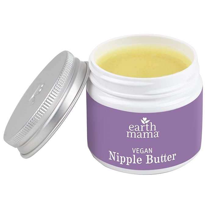 Earth Mama Vegan Nipple Butter | Cruelty-Free Breastfeeding Cream for Nursing Mamas | NO Lanolin, 2-Ounce (2-Pack)
