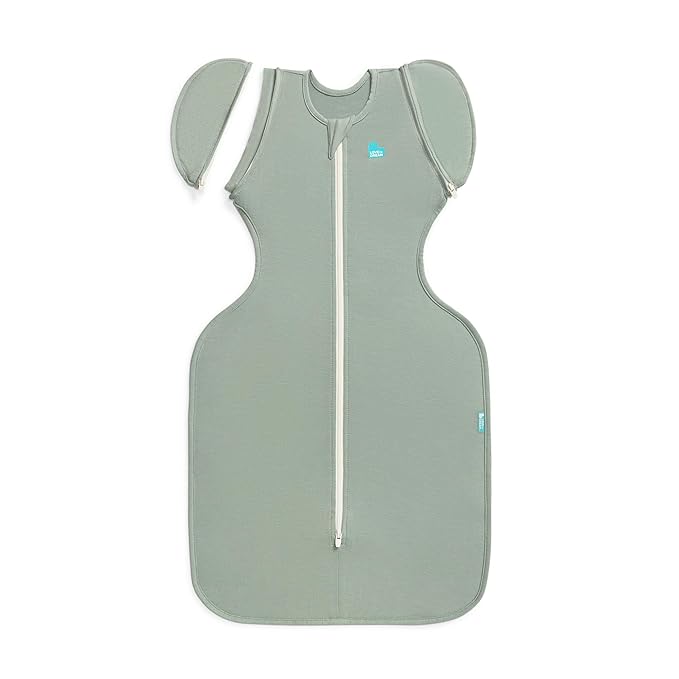 Love to Dream Swaddle Up Transition Swaddle, Patented Zip-Off Wings, Gently Help Baby Transition from Being Swaddled to Arms Free When Showing Signs of Rolling, 1.0 TOG, 13-19 lbs, Deep Olive
