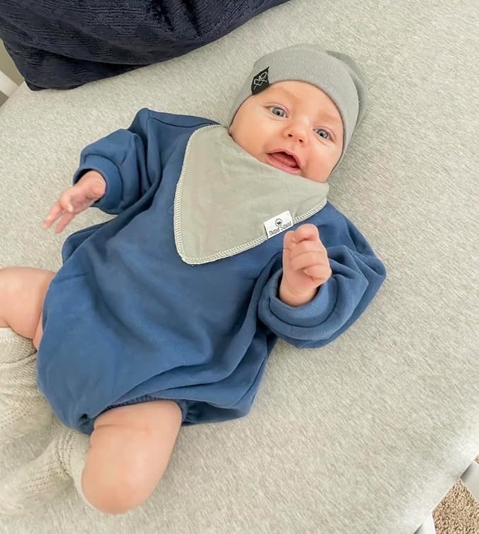 DiaperSquad's Baby Bibs for Drooling and Teething, Bibs for Boys, Baby Girl - Solid Cotton Baby Drool Bibs