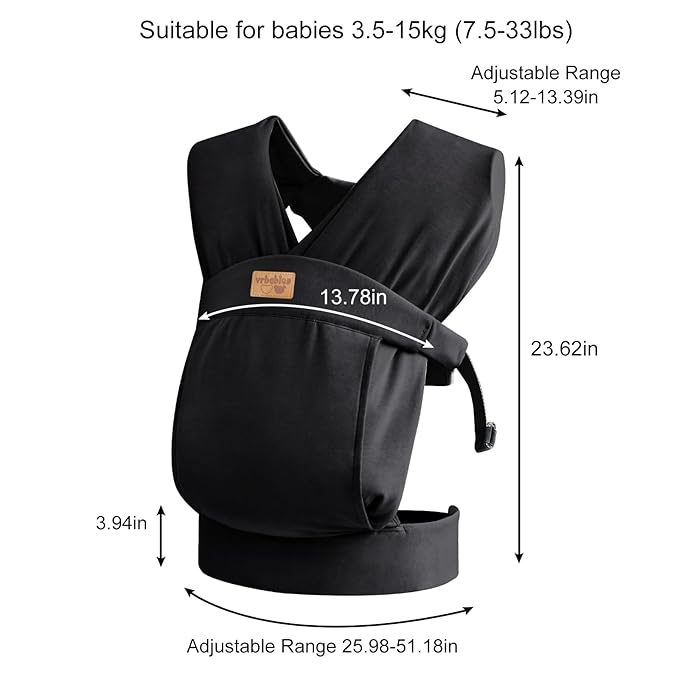 Baby Wraps Carrier Sling, Baby Carrier for Newborns and Toddlers,Skin-Friendly and Soft Front Baby Carrier Wrap Perfect Newborn Gifts