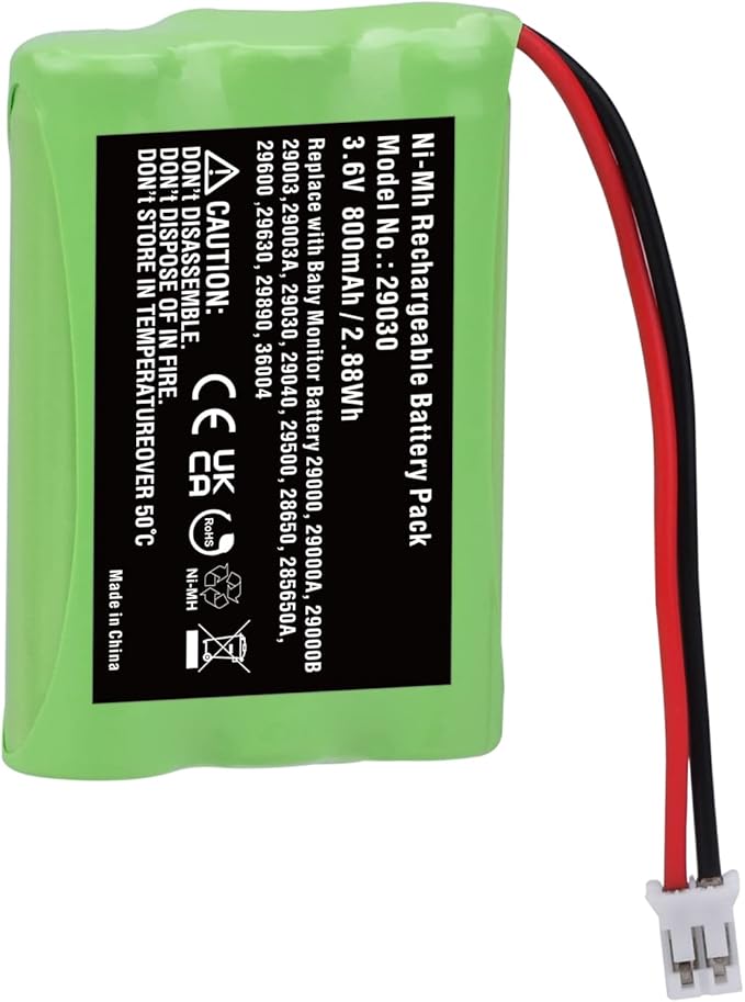 3.6V 800mAh 29030 Ni-MH Battery for Summer Infant Baby Monitor 29000,29000A.29000B 29003,29003A,29030,29040,29500 28650,285650A 29600,29630,29890,36004