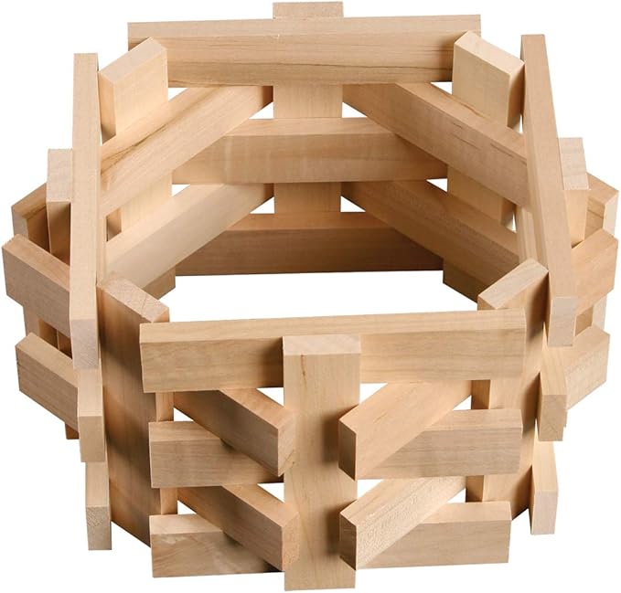 MindWare KEVA Maple 50 Planks - Free-Form 3D Building for Kids - Create Your own Architecture Designs Wood Blocks