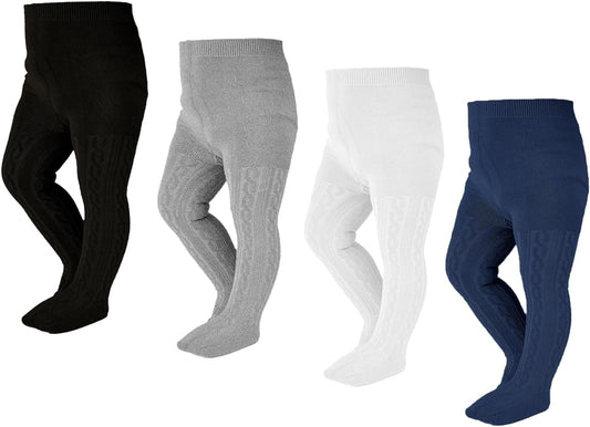 EPEIUS Baby Girl Tights Thick Cable Knit Leggings Stockings Cotton Pantyhose for Newborn Infant Toddler 3/4/5/6 Pack