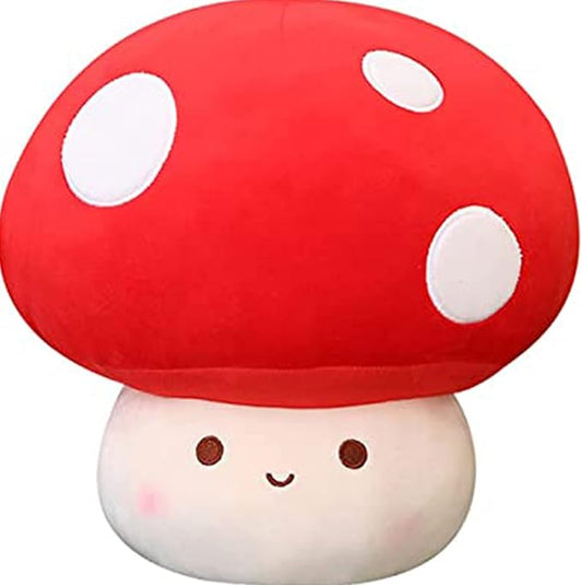 Mushroom Plush, 9 Inch Cute Mushroom Toy Plush Pillow Stuffed Animals, Red Room Decor Gift for Kids Adults