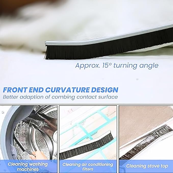 3 Pcs Crevice Cleaning Brush, Multifunctional Gap Bathroom Brush with Hard PET Bristles for Small Tight Spaces