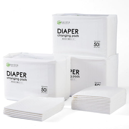 Disposable Changing Pads for Baby, 150 Pack Disposable Changing Pad Liners, Waterproof Disposable Underpads, Ultra Absorbent Super Soft Breathable Diaper Changing Mat 13 x 18 in