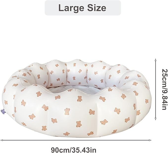 Inflatable Baby Pool, Portable Paddling Baby Swimming Pool for Toddlers Ages 0-3 Years Girls and Boys, Indoor& Outdoor, Garden and Backyard Summer Water Party, 35.4x9.8 in (Bear)