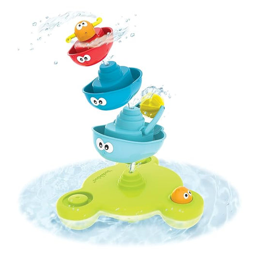 Yookidoo Stackable Baby Bath Toy (Ages 1-6 Years) Stack N' Spray - 7 Moveable Pieces - Interactive Fun Toy for Bath Time - for Toddlers, Babies, Kids, Boys & Girls