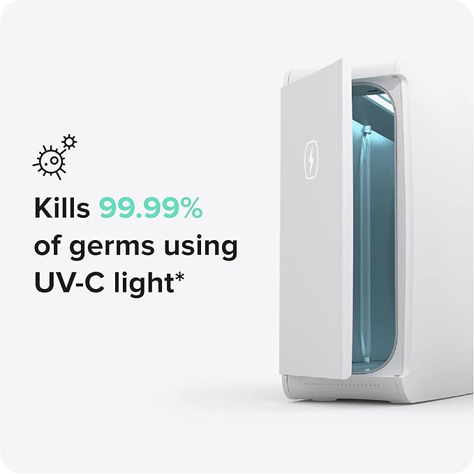 PhoneSoap XL (HomeSoap) UV Llight Sanitizer | 360° UV Sanitizing Box & Charger | Large Capacity | Sanitizes Tablets, Baby Bottles, Remotes, Toys & More (Black)