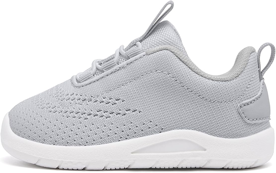 MORENDL Toddler Slip On Sneakers Baby Walking Shoes Non-Slip Breathable Unisex Pink Mesh Lace-Up Athletic Sneakers Infant Running Shoes