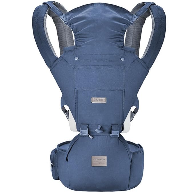 Baby Carrier Newborn to Toddler Baby Carriers with Seat Infant Baby Holder Backpack Baby Carriers Front and Back for Carrying and Hiking (Blue-Grey)