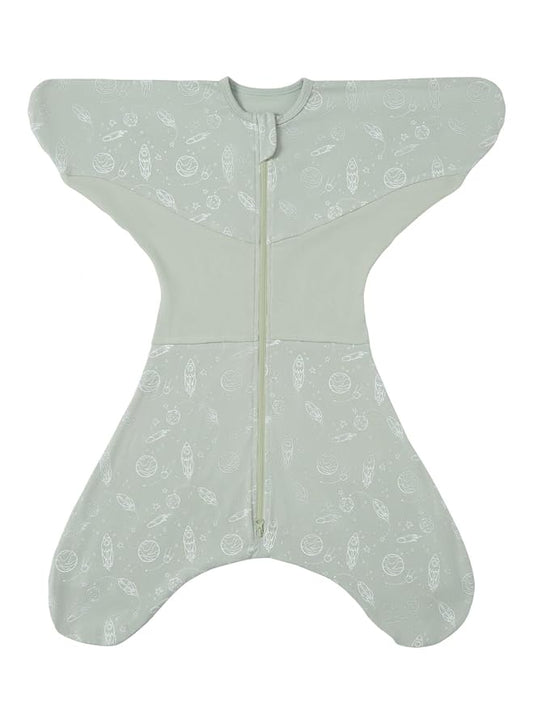 GROWNSY Transitional Swaddle Sleep Sack 6-12 Months, Starfish Design Baby Swaddle Sack, Dual-Zipper for Easy Diaper Changes, Proper Hip Development & Openable Foot Button, 19-27 lbs, Green