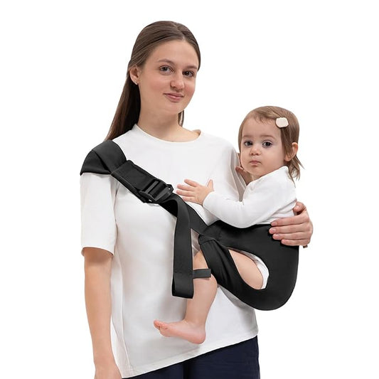 Toddler Carrier for 25-60 lbs,Comfortable&Lightweight Baby Sling Carrier,Adjustable with Left/Right Shoulder Straps,One Size Fits All,Ideal for Shopping and Travel-Black