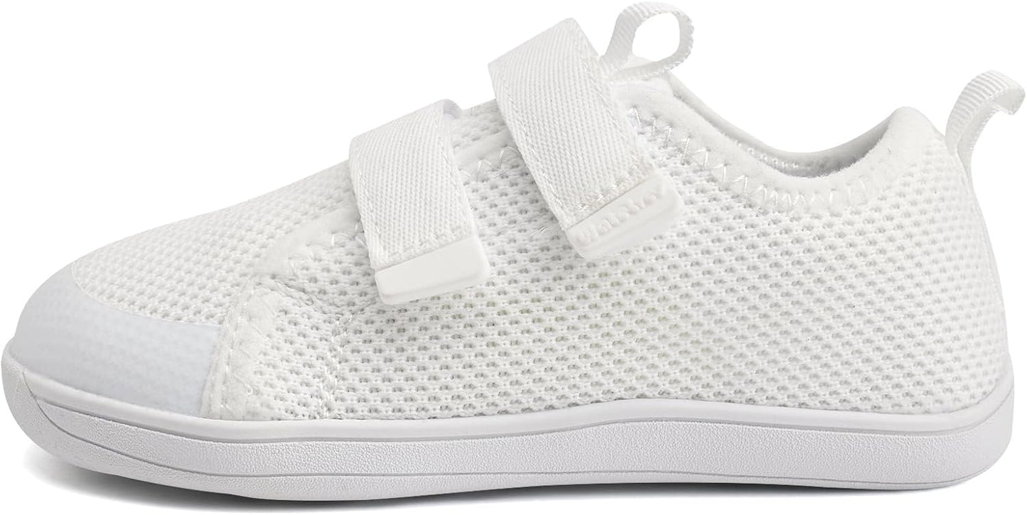 WateLves Toddler Little Kids Wide Barefoot Shoes The First Walking Shoes Girls Boys Breathable Zero Drop Minimalist Sneakers with Wide Toe Box Natural to Grow