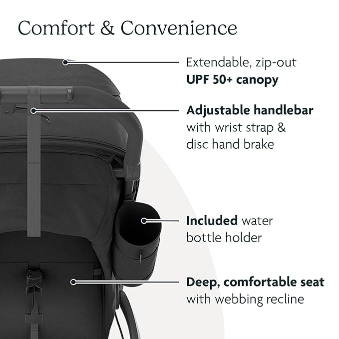 UPPAbaby Ridge Jogging Stroller/Durable Performance Jogger with Never-Flat Tires/Built for Walking, Running, Hiking/Water Bottle Holder and Basket Cover Included/Jake (Charcoal/Carbon Frame)