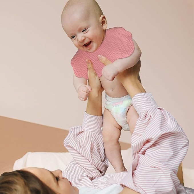 Baby Bibs Muslin Drool Teething Drooling Bibs for Baby Girl Boy Muslin Cotton