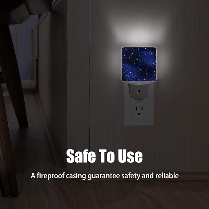 Night Sky Stars Night Light, Deep Space Plug into Wall with Dusk to Dawn Light Sensors, Warm Nightlights for Bedroom, Bathroom, Hallway, Kitchen, Gifts Ideal for Boys Girls Women Men