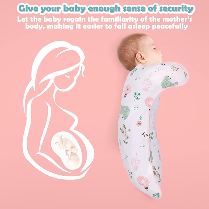 2 Pack Transition Swaddle with 2 Way Zipper, 2 in 1 Arms in/Out Transitional Arms Up Swaddle, 100% Cotton Newborn Swaddles Zipper Swaddles Baby Swaddling Sack Sleep Sack 0-3 Months, Flamingo & Bear