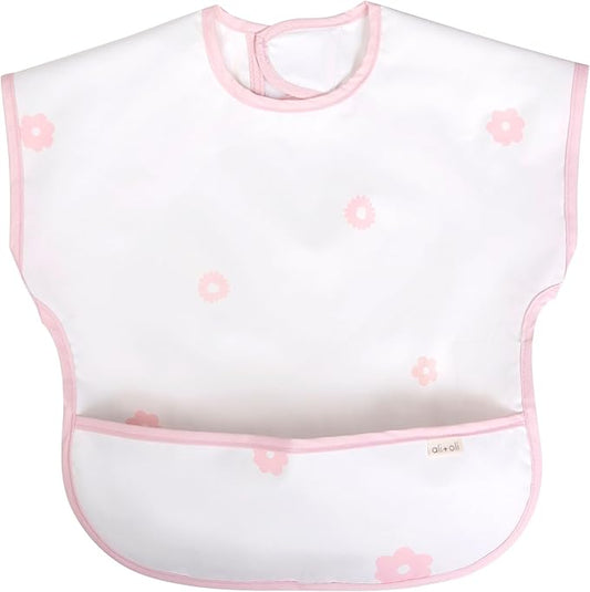 Ali+Oli Smock Bibs for Babies, BPA-Free Oeko-Tex Certified, Waterproof Baby Smock, Machine Washable, Toddlers Ages 6m+