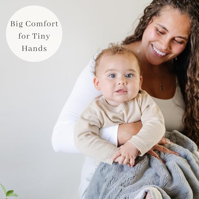 SARANONI Luxury Receiving Blankets for Babies | Ultra-Soft Lush and Boutique Quality Baby Blanket | Gray - 40” x 30”