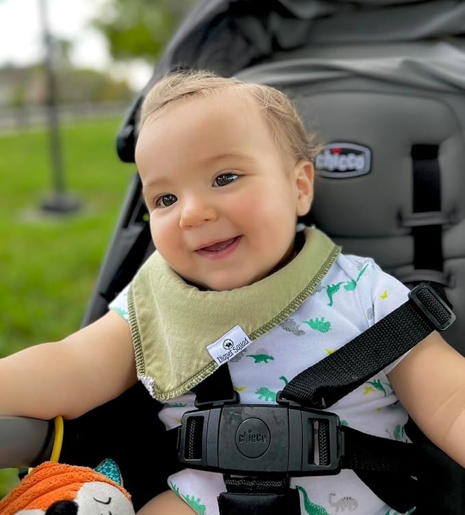 DiaperSquad's Baby Bibs for Drooling and Teething, Bibs for Boys, Baby Girl - Solid Cotton Baby Drool Bibs