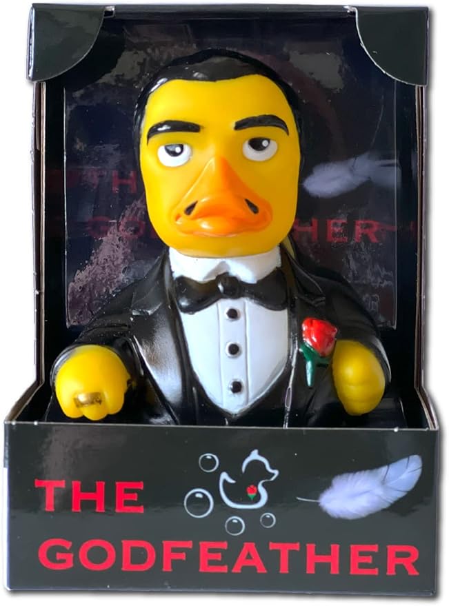 CelebriDucks - The Godfeather - Floating Rubber Ducks - Collectible Bath Toy Gift for Kids & Adults of All Ages